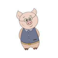 Web Boy or dad pig in glasses