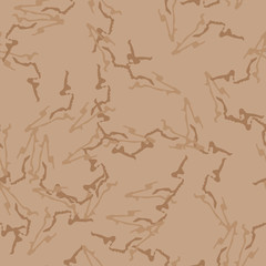 UFO military camouflage seamless pattern in different shades of beige and brown colors