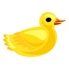 Yellow duck icon. Cartoon of yellow duck vector icon for web design isolated on white background