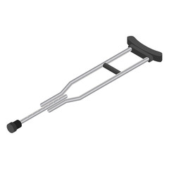 Metal crutch icon set. Isometric set of metal crutch vector icons for web design isolated on white background