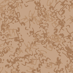 UFO military camouflage seamless pattern in different shades of beige and brown colors