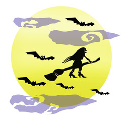 Witch Moon Isolated Night Bat