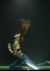 underwater fashion shoot