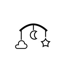Baby crib mobile icon. Clipart image isolated on white background
