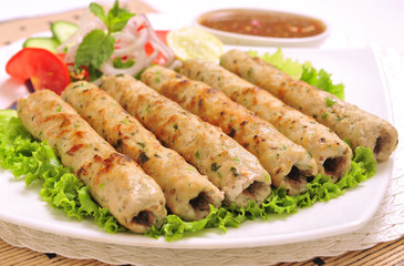 Chicken Seekh Kabab, Chicken Reshmi Kebab