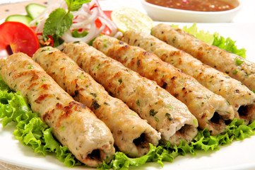 Chicken Seekh Kabab, Chicken Reshmi Kebab