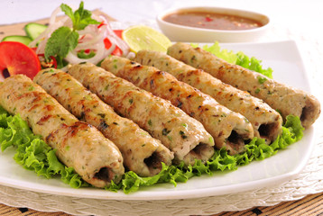 Chicken Seekh Kabab, Chicken Reshmi Kebab