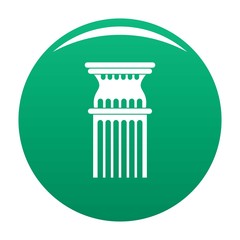 Column icon. Simple illustration of column vector icon for any design green