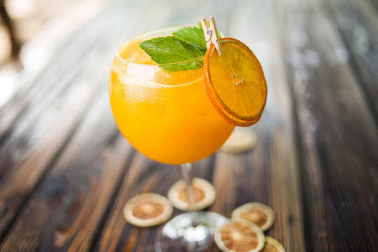 orange alcoholic cocktail