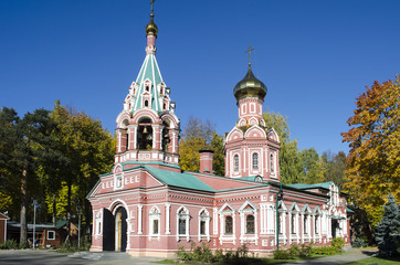 Fototapeta na wymiar Znamenskaya church in Krasnogorsk Russia