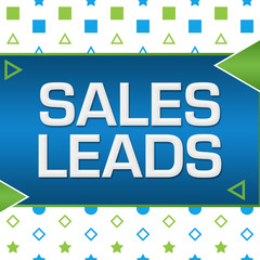 Sales Leads Green Blue Basic Shapes Triangles 