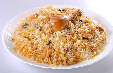 Hyderabadi Chicken Biryani: