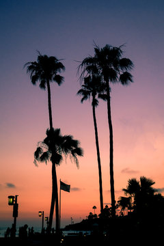 Sunset Beach Scene, Laguna Beach, California