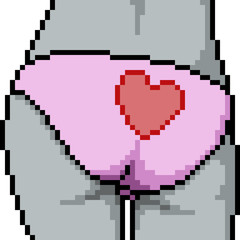 Fototapeta premium vector pixel art panty butt