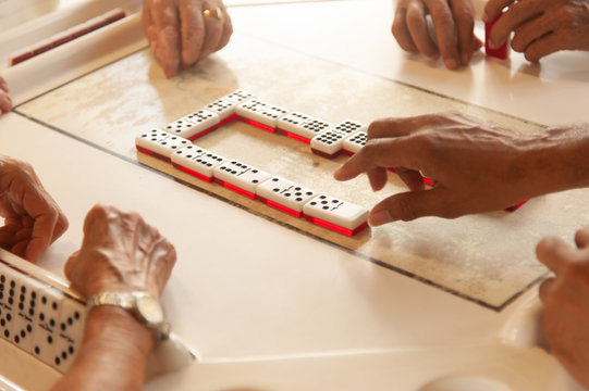 Playing Domino Calle Ocho