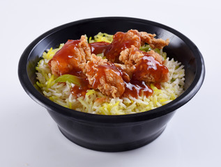 Crispy Zinger Chicken with Biryani Rice