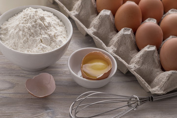 Ingredients for baking. Bakery concept