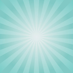 Sunlight retro faded background. Pale blue color burst background. Fantasy Vector illustration. Magic Sun