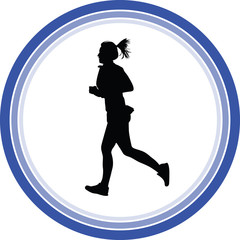 runner silhouette vector