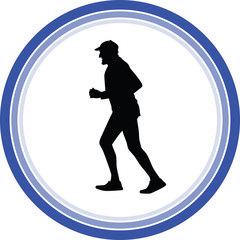 runner silhouette vector