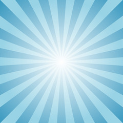 Sunlight background. Powder blue color burst background with white highlight. Fantasy Vector