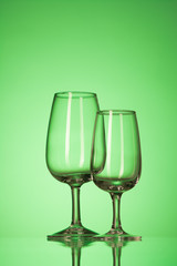 two empty glasses for cocktail