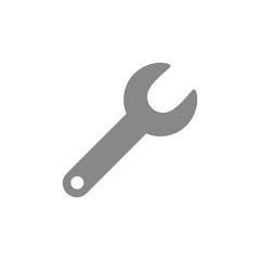 Vector icon concept of grey spanner