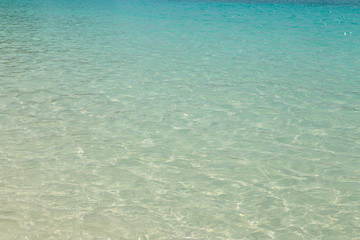 Tropical beach with clear water background