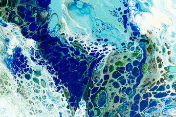 blue painted abstract background 