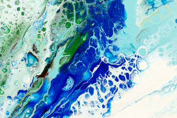 blue painted abstract background 