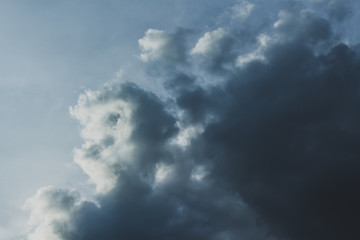 dramatic sky with clouds