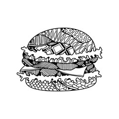 Food ornament, Burger ornament