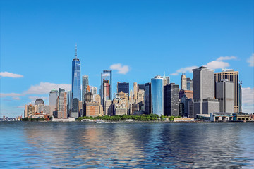 Fototapeta na wymiar panoramic views of the New York City Manhattan
