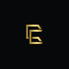 Obraz premium Creative Solid Minimal Letter DG Logo Design In vector Format