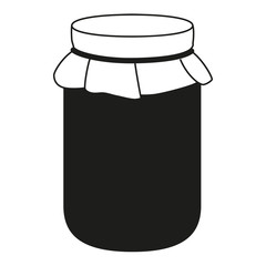 Black and white jam jar silhouette