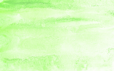 Pastel green watercolor abstract background, spot, splash of paint, stain, divorce. Sunny vintage pattern for design and decoration. With space for text