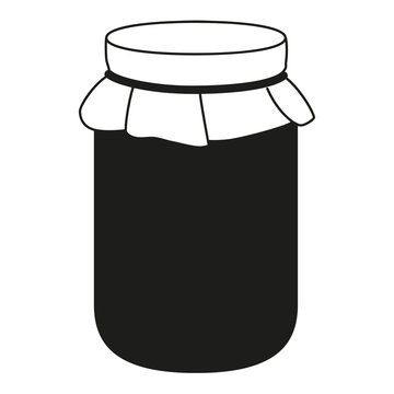 recommend clip art: Black and white jam jar silhouette