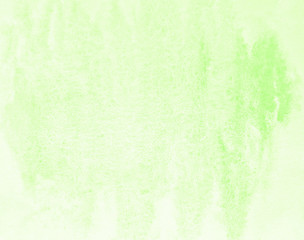 Pastel green watercolor abstract background, spot, splash of paint, stain, divorce. Sunny vintage pattern for design and decoration. With space for text