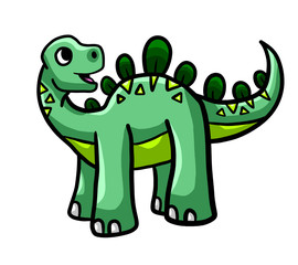 Big Happy Green Dinosaur