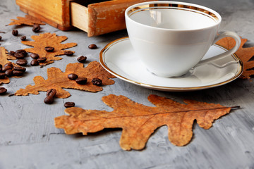  white cup with a saucer on the table