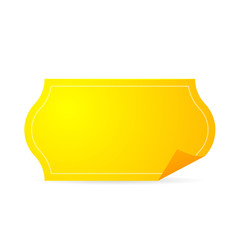 Golden coupon icon. Clipart image isolated on white background