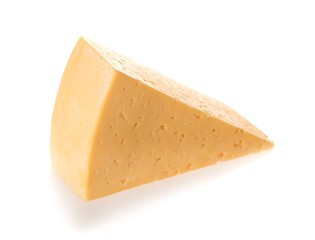 Piece of Cheese, Isolated on White