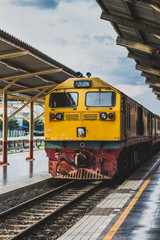 Obraz premium old train on station