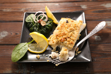 fish fillet with breaded