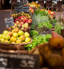 Fresh fruits and vegetables at local market in Vienna - Austria