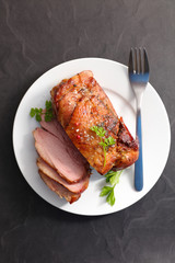 glazed ham sliced