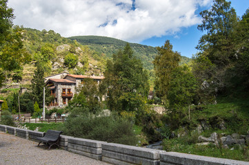 Fototapeta na wymiar Beautiful house in the mountains. Spain,Pyrenees.