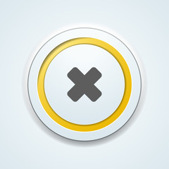 Obraz premium X Cross Button Illustration