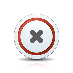 X Cross Button Illustration