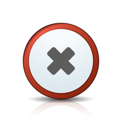 X Cross Button Illustration